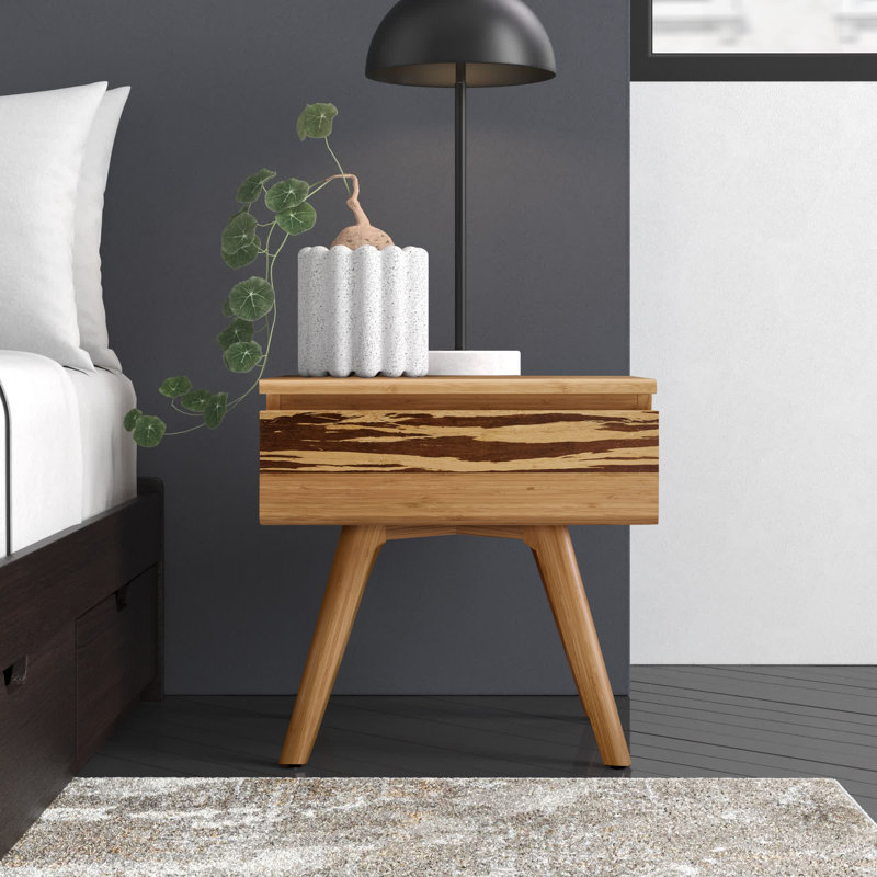 Briarcliff 22'' W Bamboo Nightstand, Beige