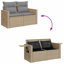 Ensemble de canapé de jardin beige