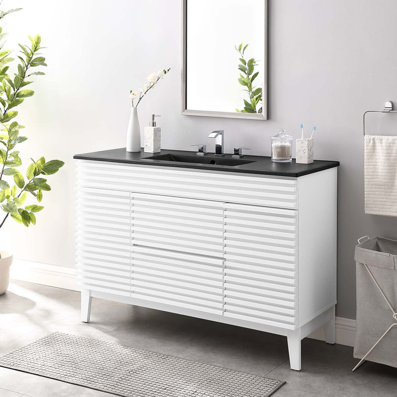 Modway Render 48" Single Sink Bathroom Vanity, White
