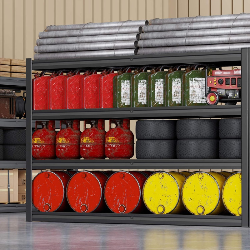 72" W X 20" D X 72" H Garage Shelving Heavy Duty , 5 Tier Metal Storage Shelves，Adjustable Industrial Shelving