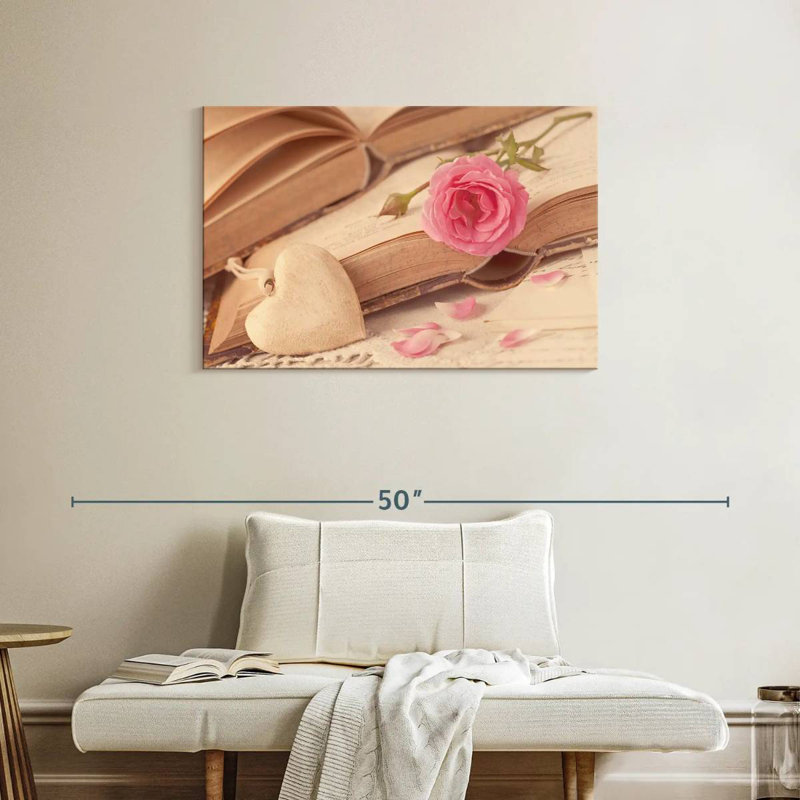 Harnek Pink Rose Bookmark, 24" H x 36" W