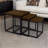 Arvon 3-Piece Stackable Nest Of Side Tables For Living Room Rustic End Sofa Table