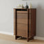 Commode décorative à tiroir simple en noyer noir-129098824