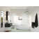 Aurora 30 in. x 58.25 in. Frameless Fluted Radius Single Fixed Bath Panel