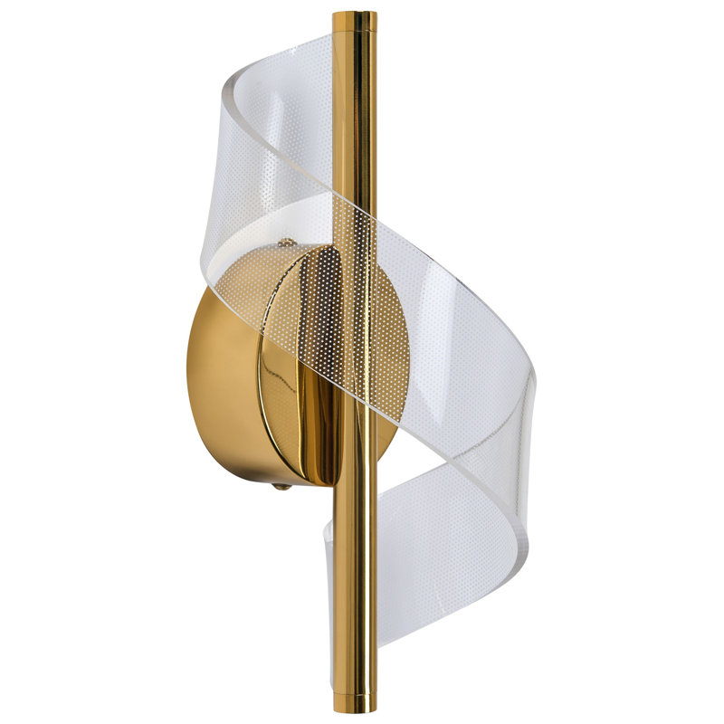 Iron LED Armed Sconce, Gold