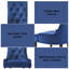 Ensemble de 2 chaises d'appoint en velours bleu et en chêne vieilli Farren-288698411