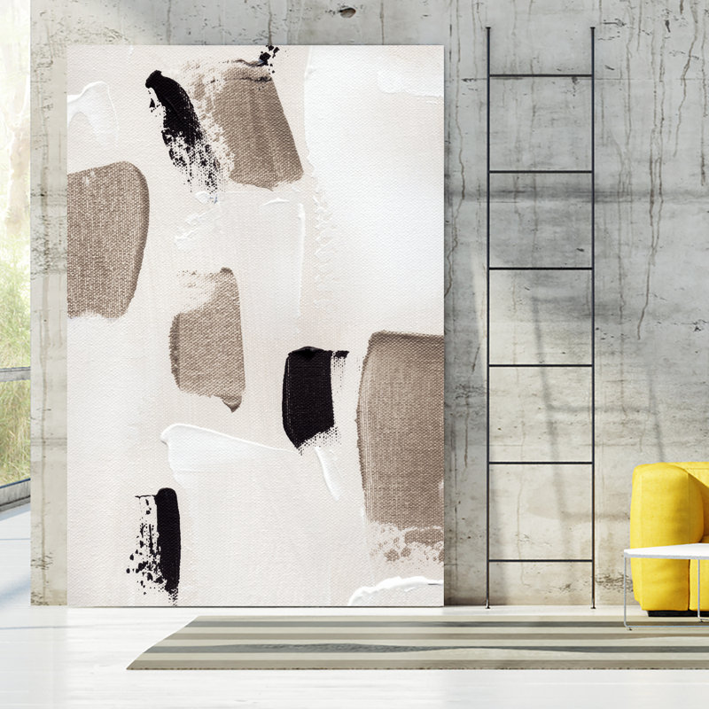 «Abstract Swipes No 1», reproduction d'art sur toile géante de 84 po x 54 po, H 72 po x l 48 po