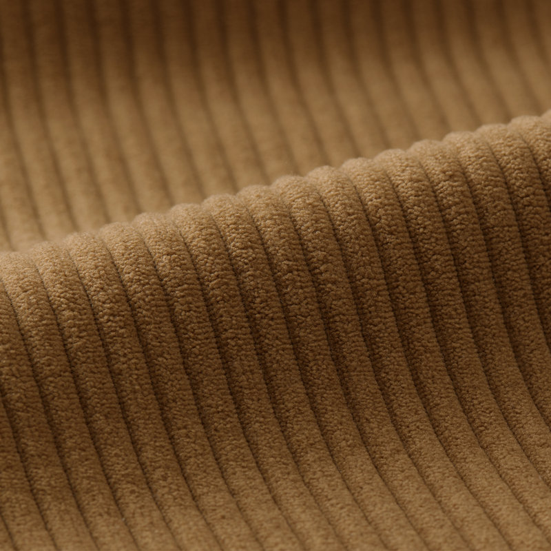 Canapé en polyester à accoudoirs carrés Dereon, H 32,7 po x l 90 po x P 35 po, Corduroy Turmeric