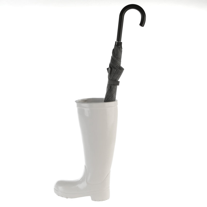 Litzy Ceramic Freestanding Umbrella Stand, White