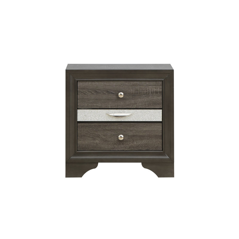 Table de chevet Madrid G02350-N, Gris