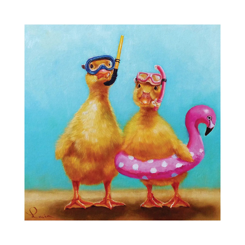 Pool Party - Print on Canvas, Wrapped Canvas, 30.48cm H x 30.48cm W x 1.91cm D