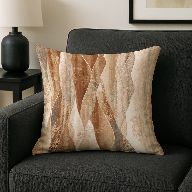 Cascading Drift Indoor And Outdoor Throw Pillow, Square 20"