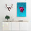 Fuscia Pink Dying Rose - Wrapped Canvas-56641436