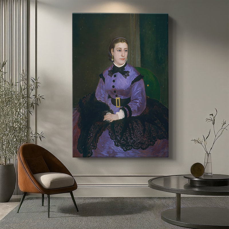 «Mademoiselle Sicot», toile tendue par Pierre-Auguste Renoir, 40 po x 60 po
