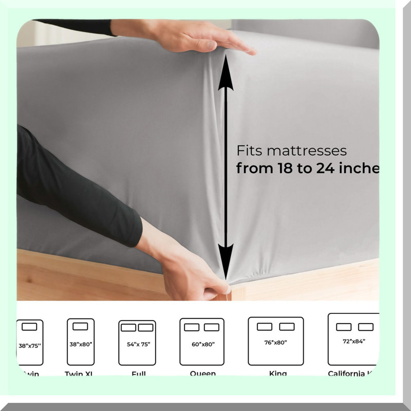 CoolBreeze Comfort 6-Piece Deep Pocket Sheet Set - Hotel Luxury Bedding for a Soft, Wrinkle-Free, and Breathable Sleep Experience