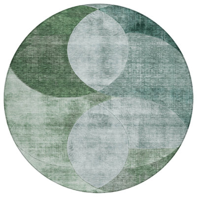 Machine Washable Indoor/Outdoor Cicel ACN1140 Seafoam Rug