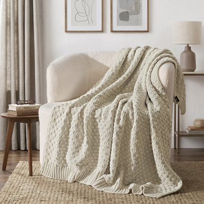 EVERGRACE Chunky Chenille Knit Throw Blanket