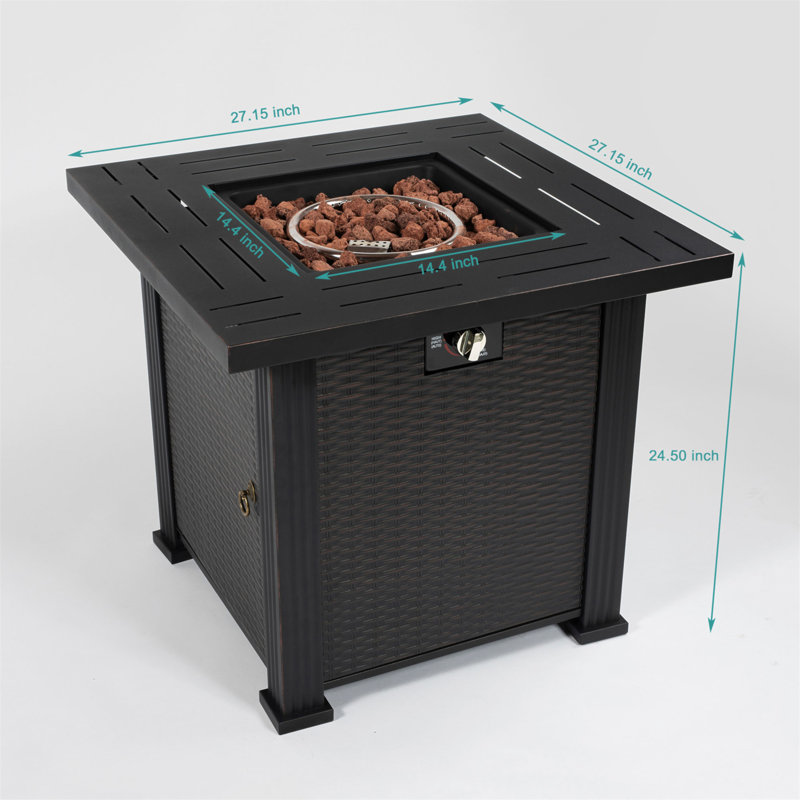 28Inch Square Fire Pit Table