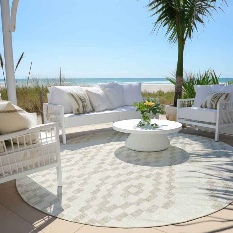 Malek Indoor/Outdoor Area Rug with Non-Slip Backing