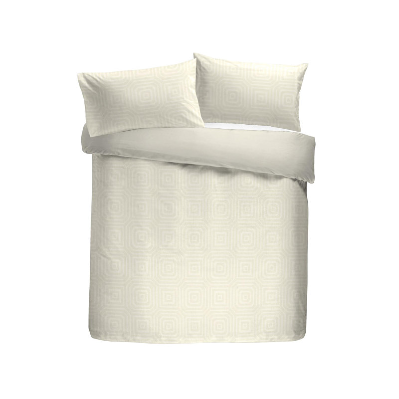 Laurence Llewelyn-Bowen Emile Duvet Cover Set Cream, King Duvet Cover + 2 Standard Pillowcases