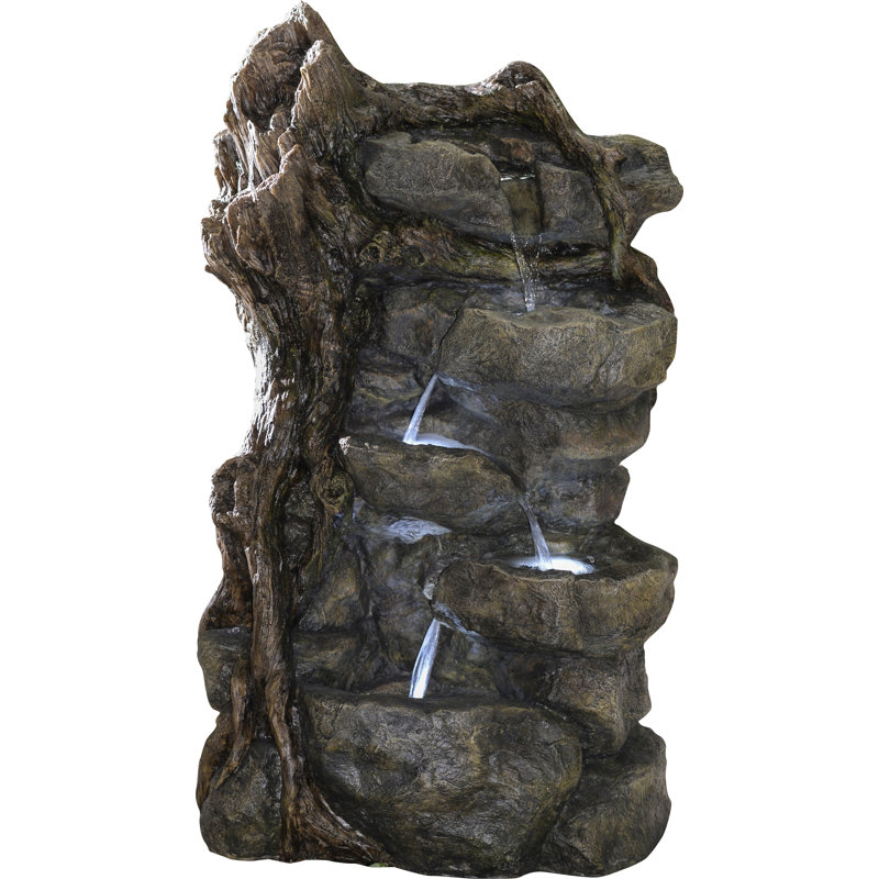 Weather Resistant Floor Fountain with Light