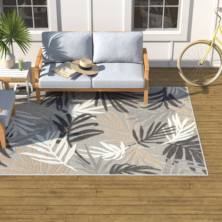 Beachcrest Home Fruitvale Floral Water Resistant Indoor/Outdoor Rugs ...