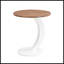 Ensemble de 2 tables basses gigognes blanches-234684409