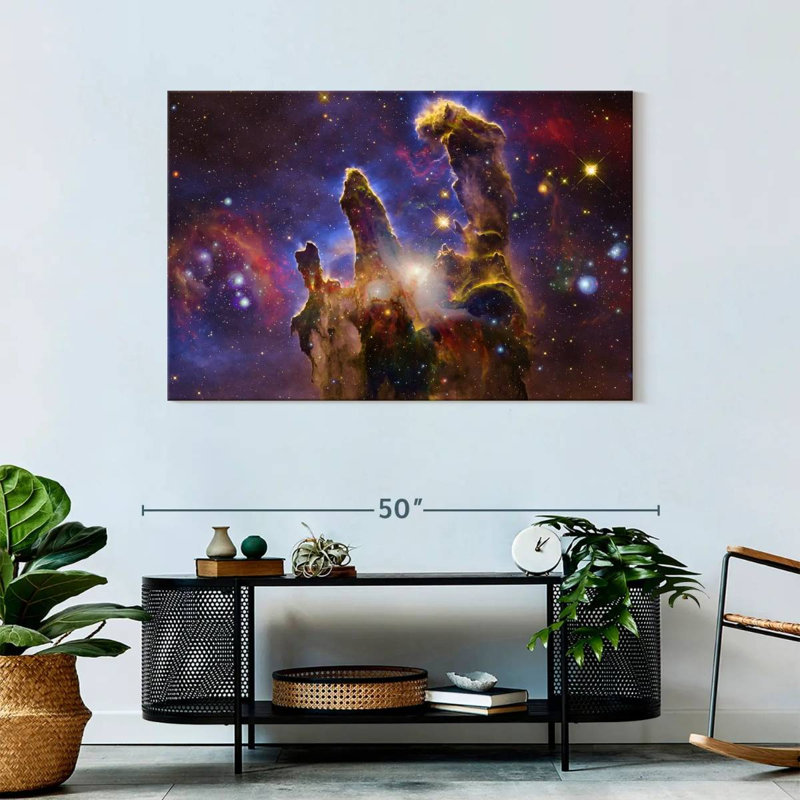 Nébuleuses et étoiles, H 30 po x l 45 po