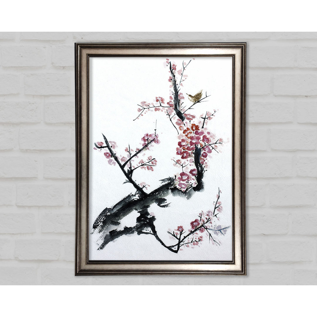 Gerahmtes Leinwandbild Chinese Cherry Blossom Pink