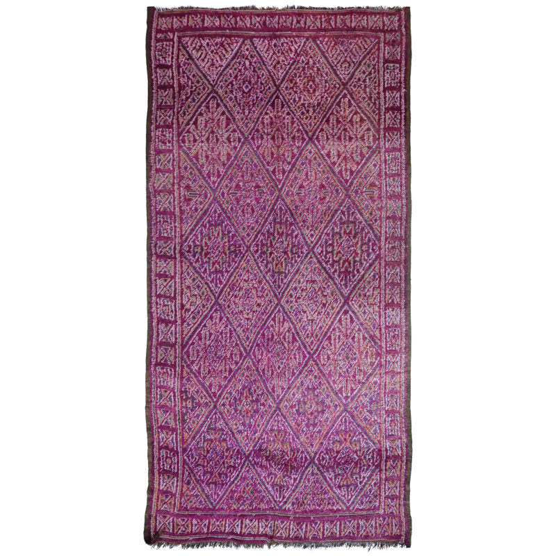 Tapis de couloir unique en laine marocain 5 pi 8 po x 11 pi 8 po Moroccan Rugs