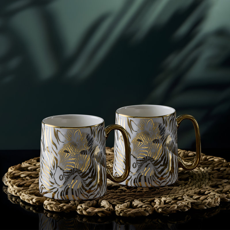 Animal Mug Porcelain Coffee Mug, Zebra