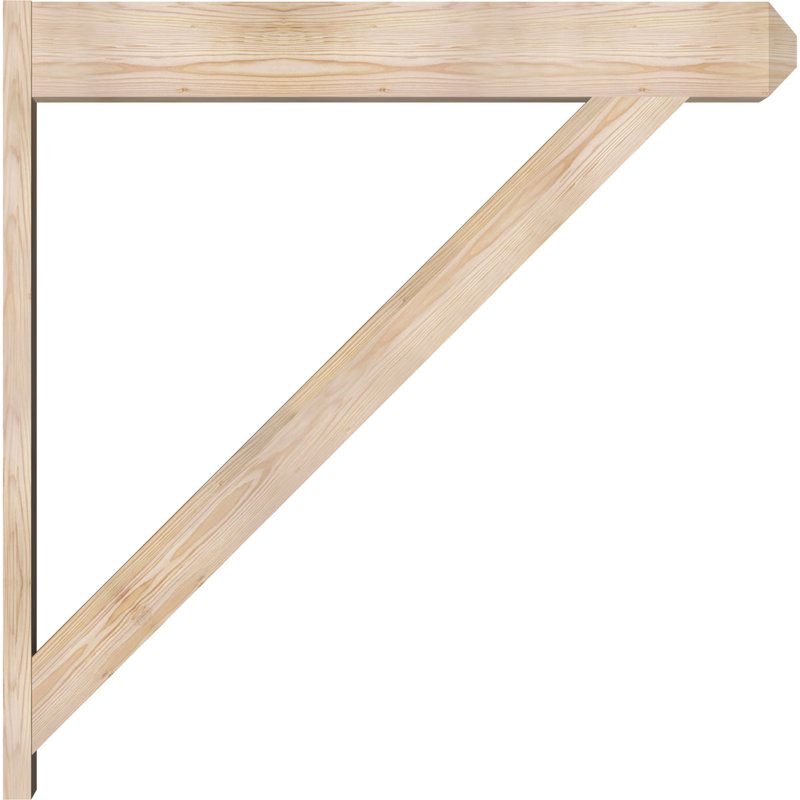 Artisan traditionnel en bois rustique, Sapin Douglas de 7 1/2 po (lisse), P 46 po x H 46 po