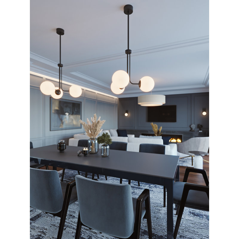 Jairus Dimmable LED Globe Chandelier, Black