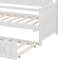 Lit de jour simple avec lit gigogne, structure de canapé-lit en bois avec base à lattes de bois
