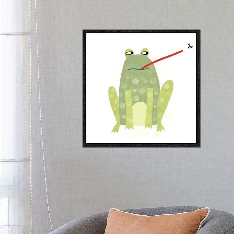 Frog by Nic Squirrell - Gallery-Wrapped Canvas Giclée on Canvas, 93.98 cm H x 93.98 cm W, Black Framed