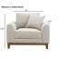 Chaise de style moderne Mid-Century avec coussin décoratif-1678674219
