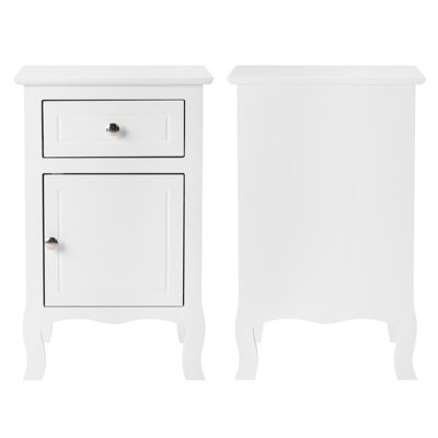 2 tables de chevet blanches