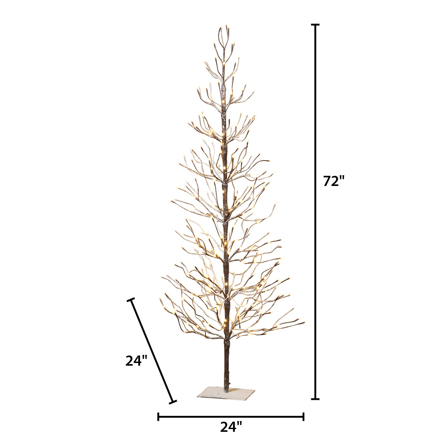6' Electric Snowy Pine Artificial Tree