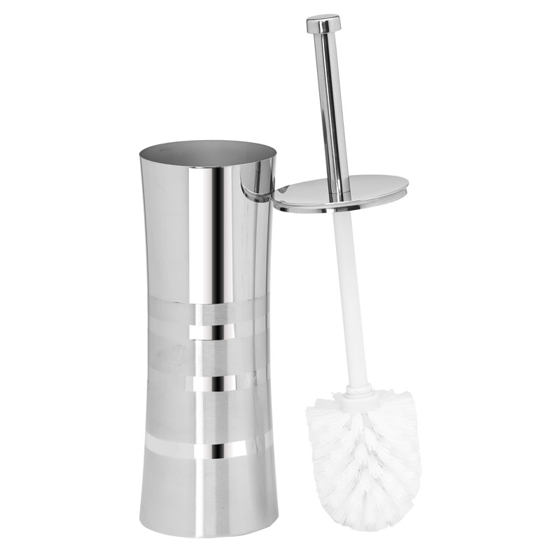 Ensemble de 2 brosses de toilette en acier inoxydable et support Bath Bliss