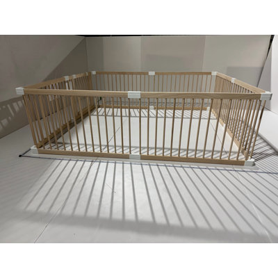 Natural Pine Wood Baby Playpen