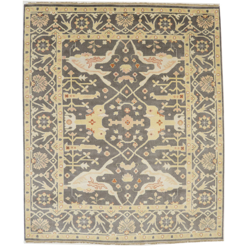 Tapis oriental Oushak Chobi Mute, Rectangle 8 pi 4 po x 9 pi 11 po