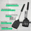 Ensemble de 2 spatules en silicone, spatules solides et rainurées résistantes à la chaleur en silicone, spatules en caoutchouc pour poissons, œufs, crêpes, ustensiles de cuisine