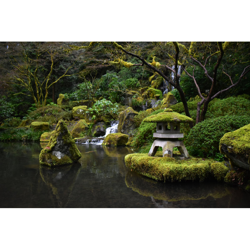 Lauver Zen Garden Scene par - Photographie de toile tendue, H 8 po x l 12 po