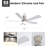 52" Flush Mount Ceiling Fan with Light and Remote