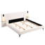 Lit gigogne chic de très grande taille avec lumières encastrées et rangement pour les tablettes de lecture rembourrées pratiques de la chambre à coucher, ajoute de l'élégance au décor-1829214265-1829214267