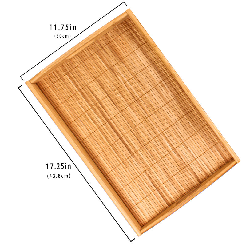 Rotherhithe Bamboo Serving Tray, 1.5" H x 17.5" W x 11.5" D
