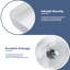 Lavabo de salle de bain vasque en porcelaine blanche L 20 po x l 15 3/4 po
