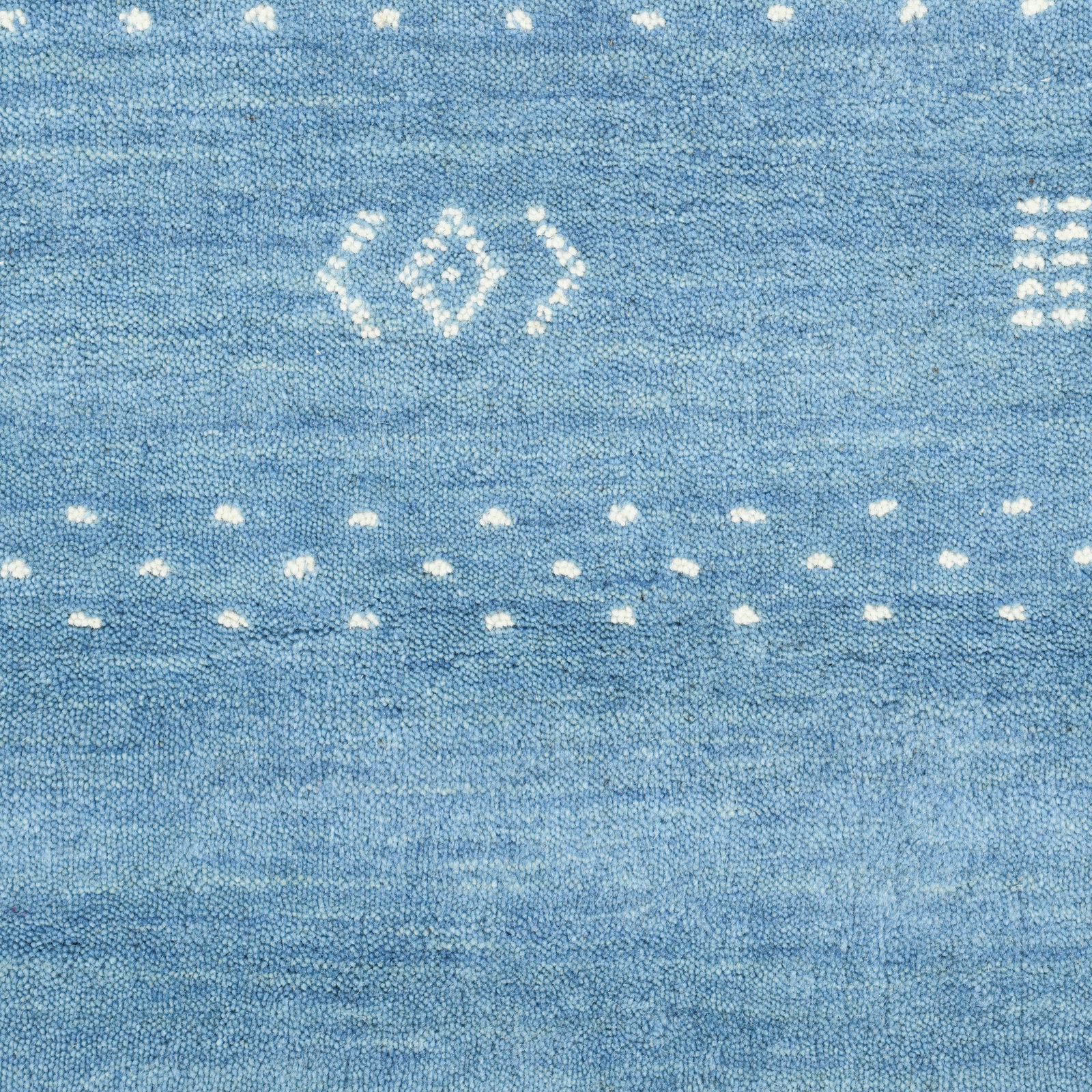 Simi Hand Knotted Cotton/Wool Southwestern Area Rug, Runner 2'6" x 8', Blue