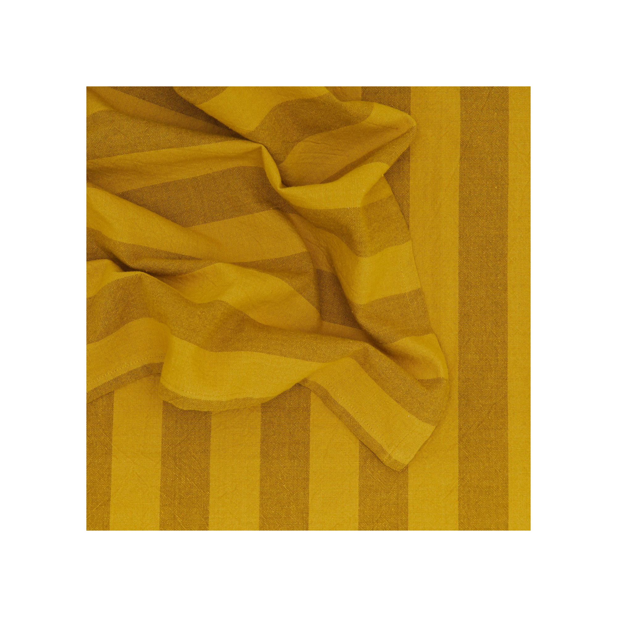 Essential Striped Dinner Napkin , Mustard/Bronze