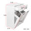 Armoire à linge blanche autoportante avec panier inclinable et tablettes réglables - rangement pour porte